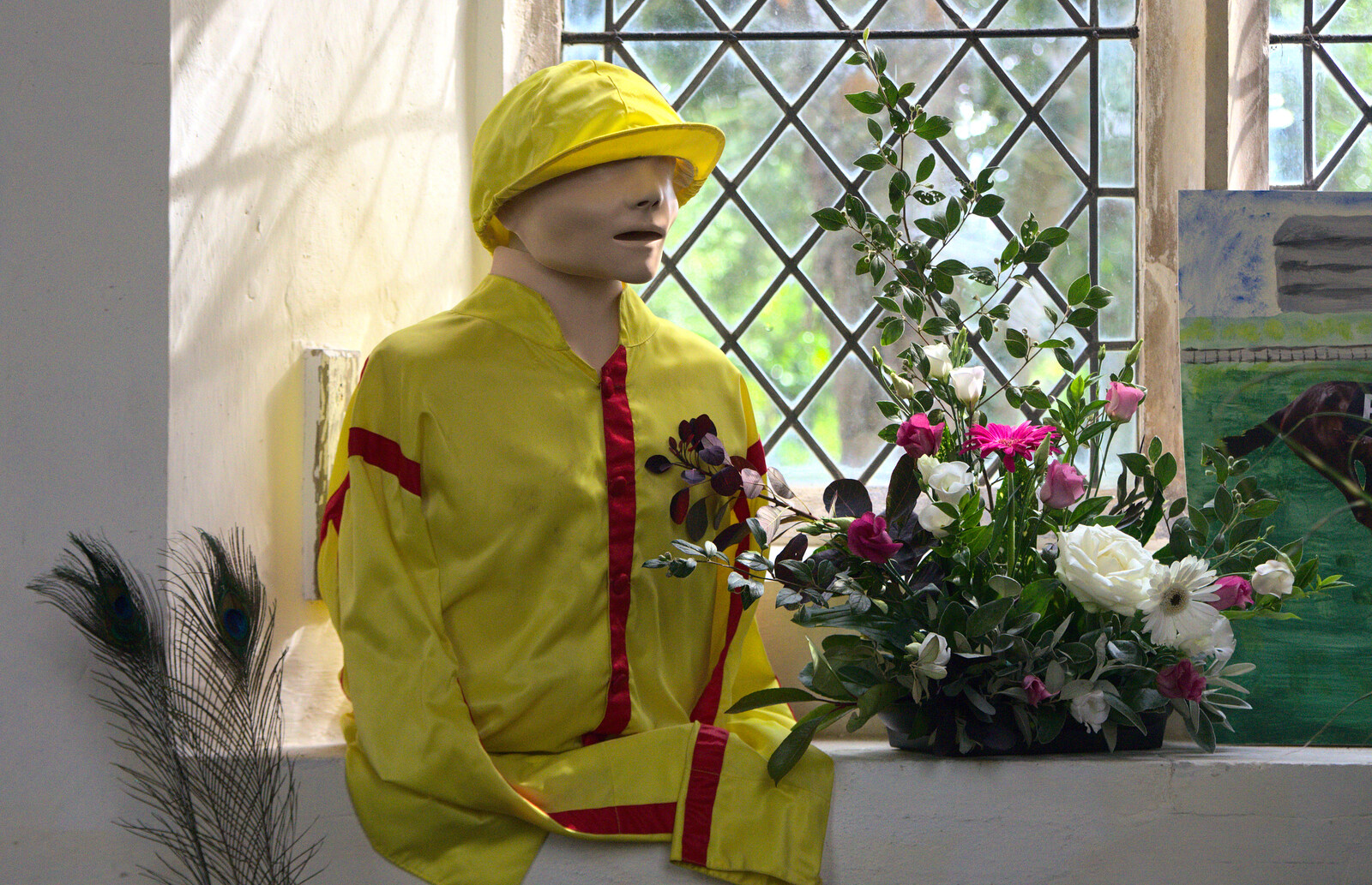 A jockey's silks, for some reason from The Oaksmere, and the Gislingham Flower Festival, Suffolk - 24th August 2014