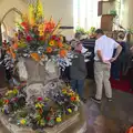 A huge flower display around the fount, The Oaksmere, and the Gislingham Flower Festival, Suffolk - 24th August 2014