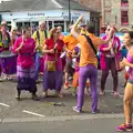 A Samba band keeps the runners entertained, The Framlingham 10k Run, Suffolk - 31st August 2014