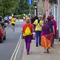 The band heads off up Church Street, The Framlingham 10k Run, Suffolk - 31st August 2014