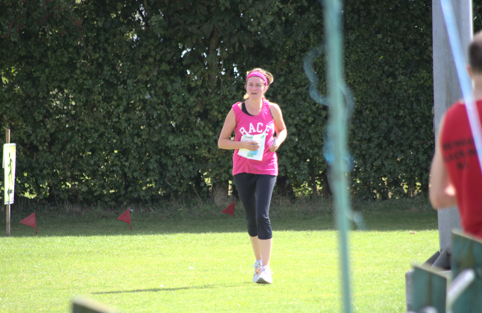 Isobel finishes up her six miles from The Framlingham 10k Run, Suffolk - 31st August 2014