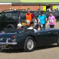 Austin-Healey 3000 in the car park, The Framlingham 10k Run, Suffolk - 31st August 2014