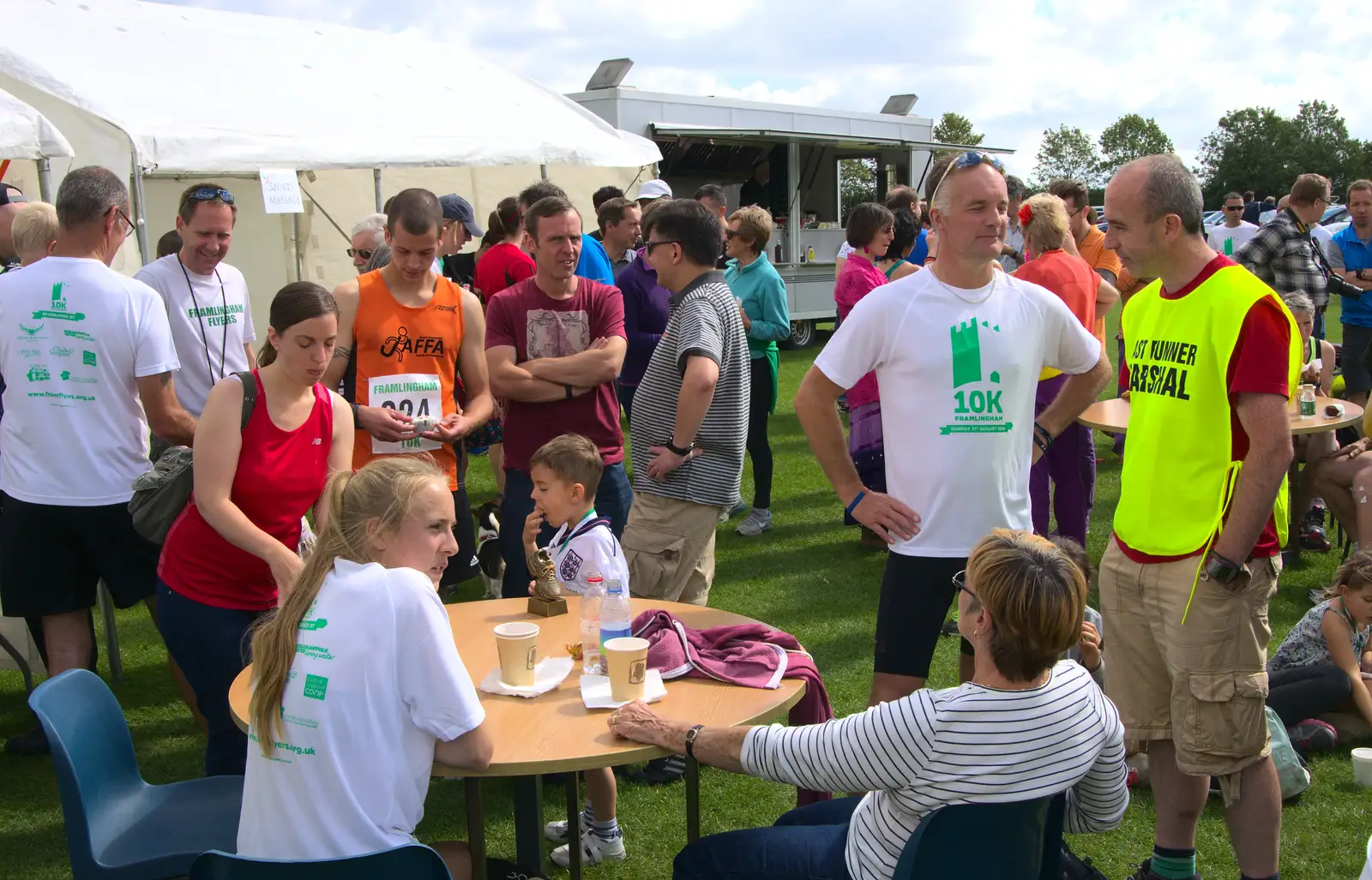 Coffee and cake, from The Framlingham 10k Run, Suffolk - 31st August 2014