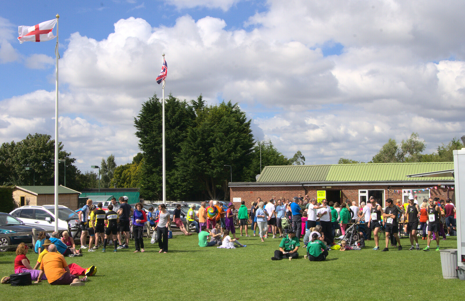 Activity on the playing field from The Framlingham 10k Run, Suffolk - 31st August 2014