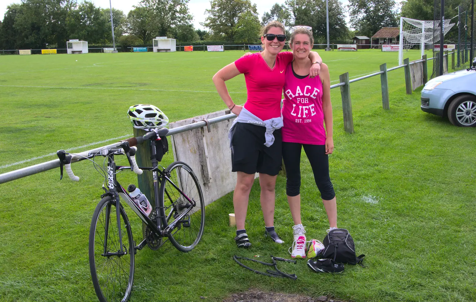 Katrina and Isobel, from The Framlingham 10k Run, Suffolk - 31st August 2014