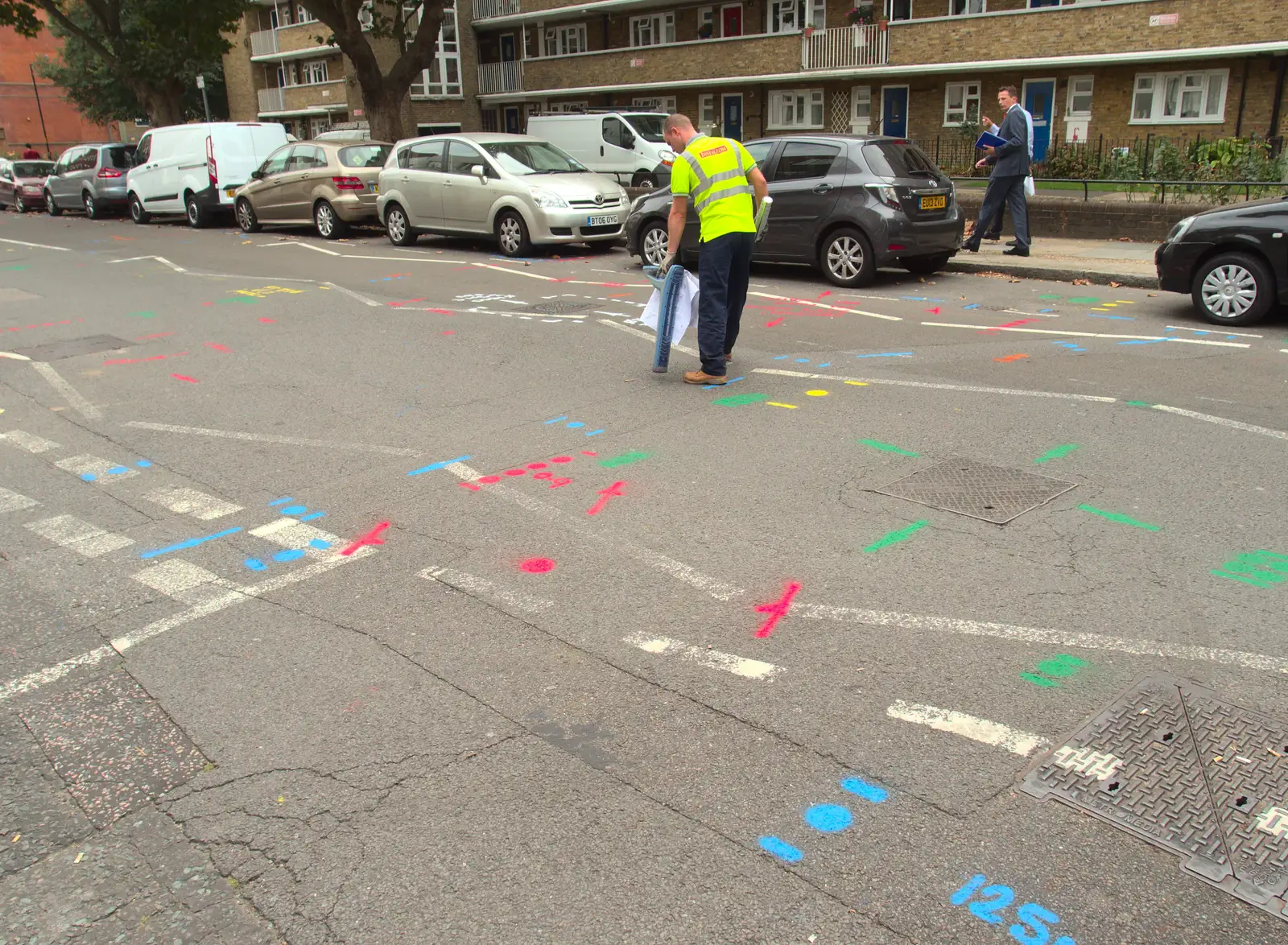 Cryptic symbols on Great Suffolk Street, Southwark, from Bike Rides and the BSCC at the Railway, Mellis and Brome, Suffolk - 18th September 2014