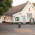 Bike Rides and the BSCC at the Railway, Mellis and Brome, Suffolk - 18th September 2014, Fred pootles around the village hall car park