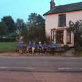 Bike Rides and the BSCC at the Railway, Mellis and Brome, Suffolk - 18th September 2014, BSCC on the bench