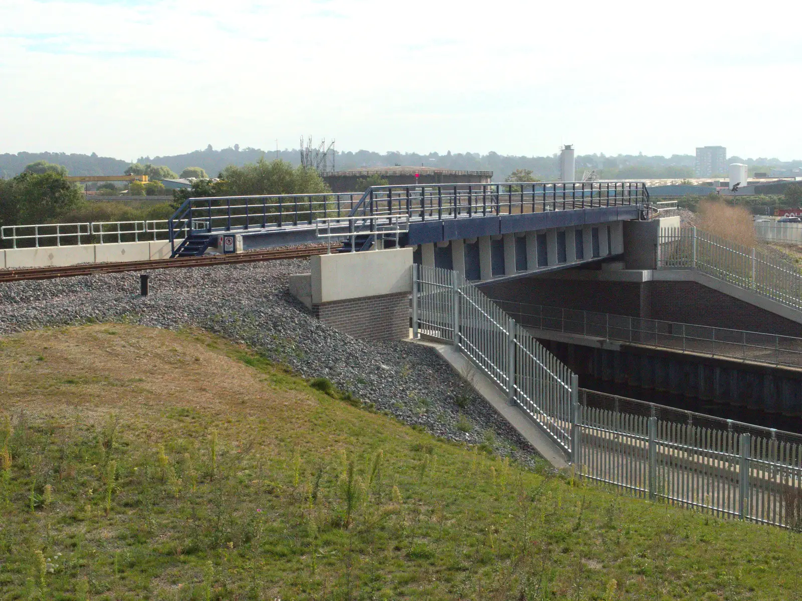 The new railway bridge over the river, from New Railway and a Trip to Ikea, Ipswich and Thurrock - 19th September 2014