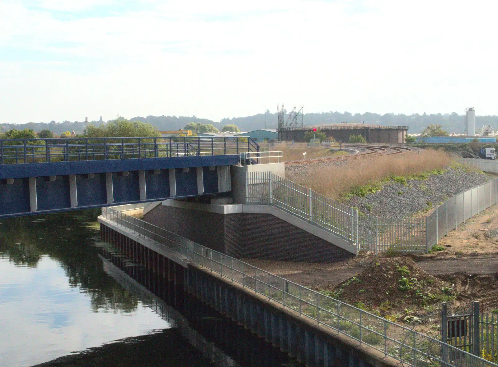 The new Bacon Factory branch line, from New Railway and a Trip to Ikea, Ipswich and Thurrock - 19th September 2014