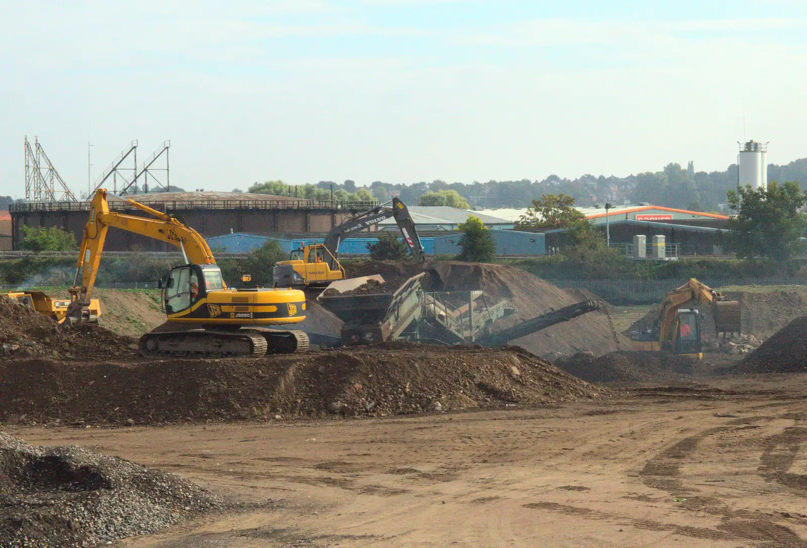 The bacon factory site is cleared, from New Railway and a Trip to Ikea, Ipswich and Thurrock - 19th September 2014