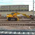 A digger on train wheels, New Railway and a Trip to Ikea, Ipswich and Thurrock - 19th September 2014