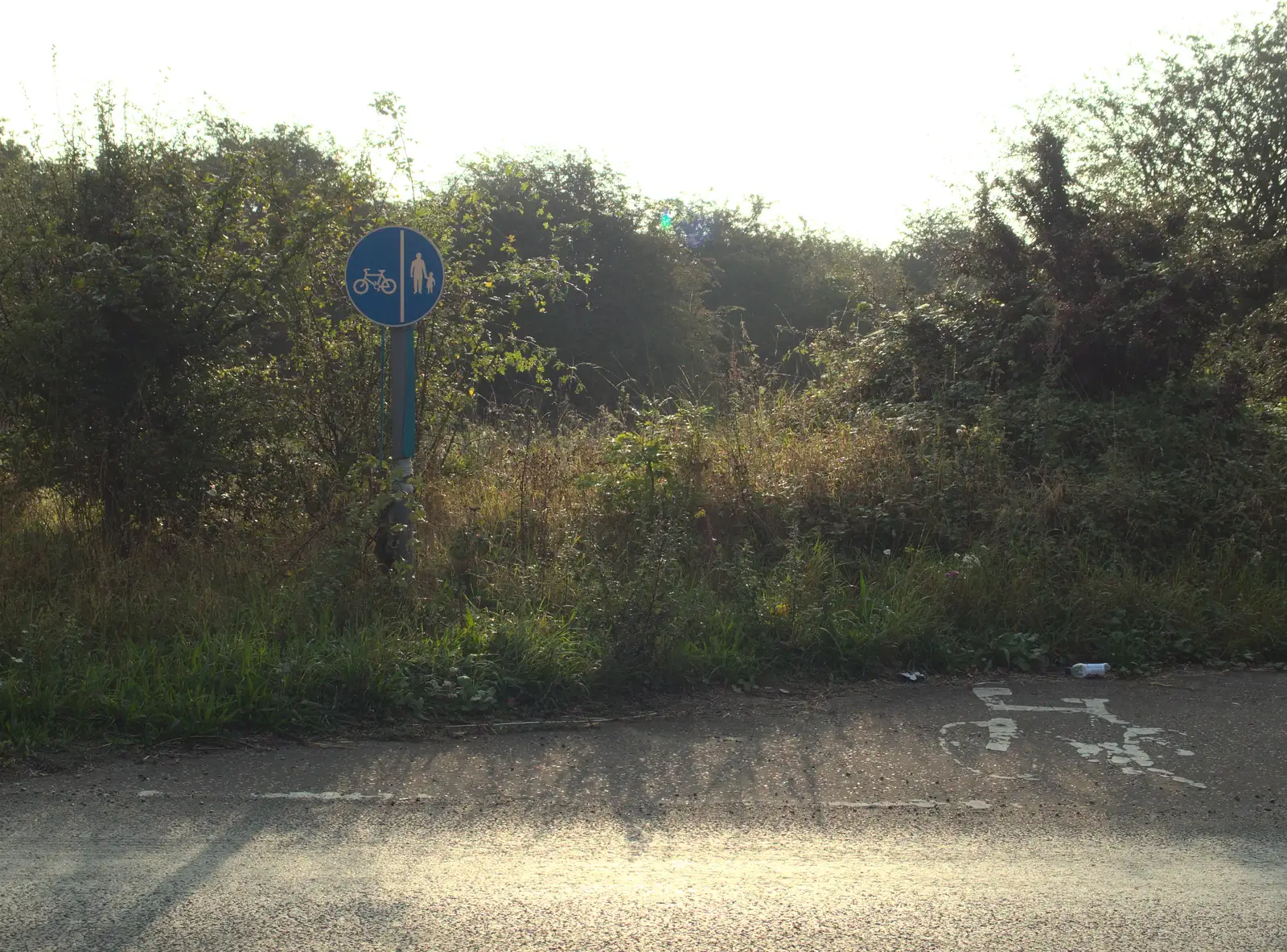 A pointless cycle track on the Stuston Road, from New Railway and a Trip to Ikea, Ipswich and Thurrock - 19th September 2014