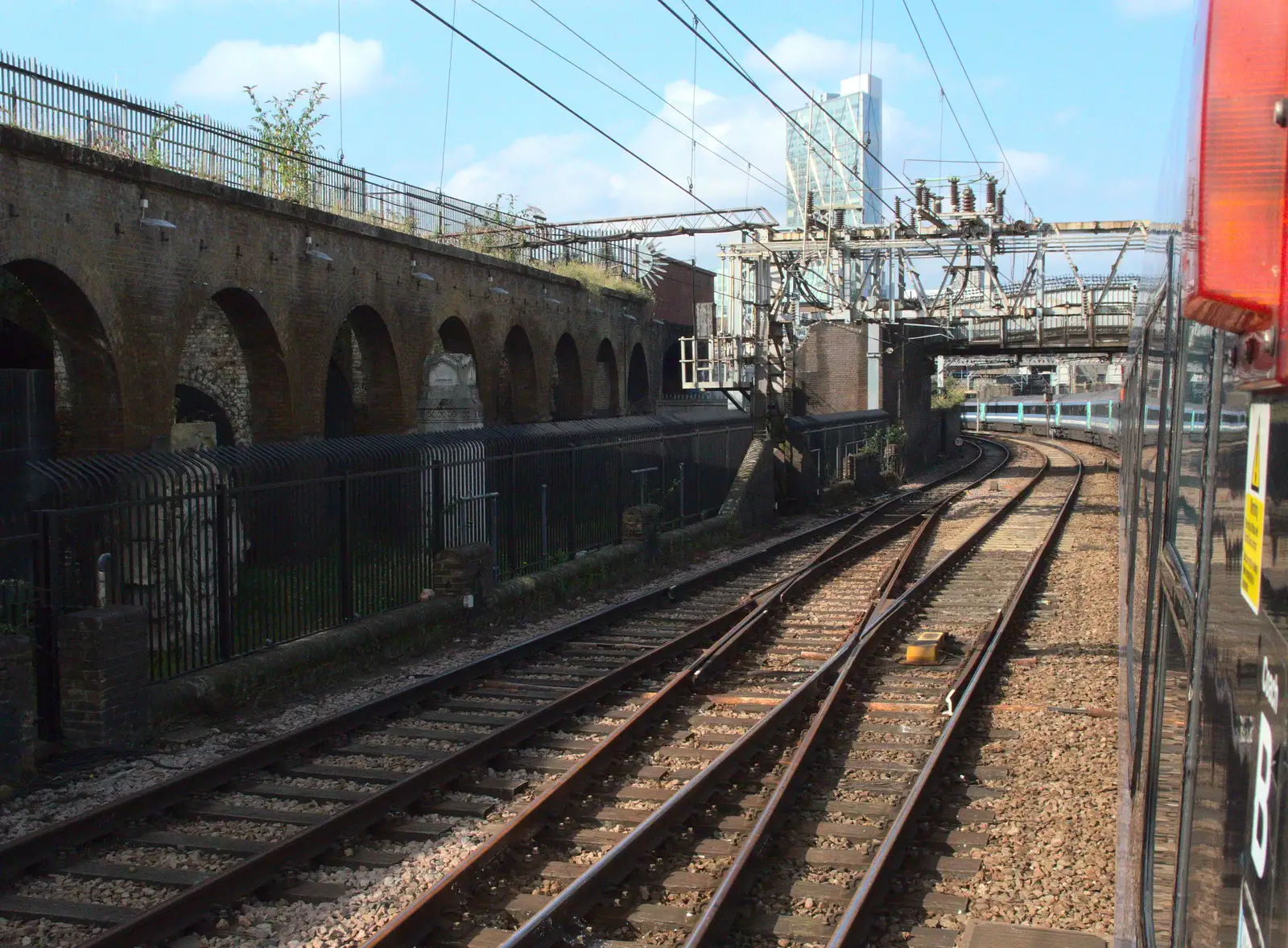 The train wends its way to Liverpool Street, from New Railway and a Trip to Ikea, Ipswich and Thurrock - 19th September 2014