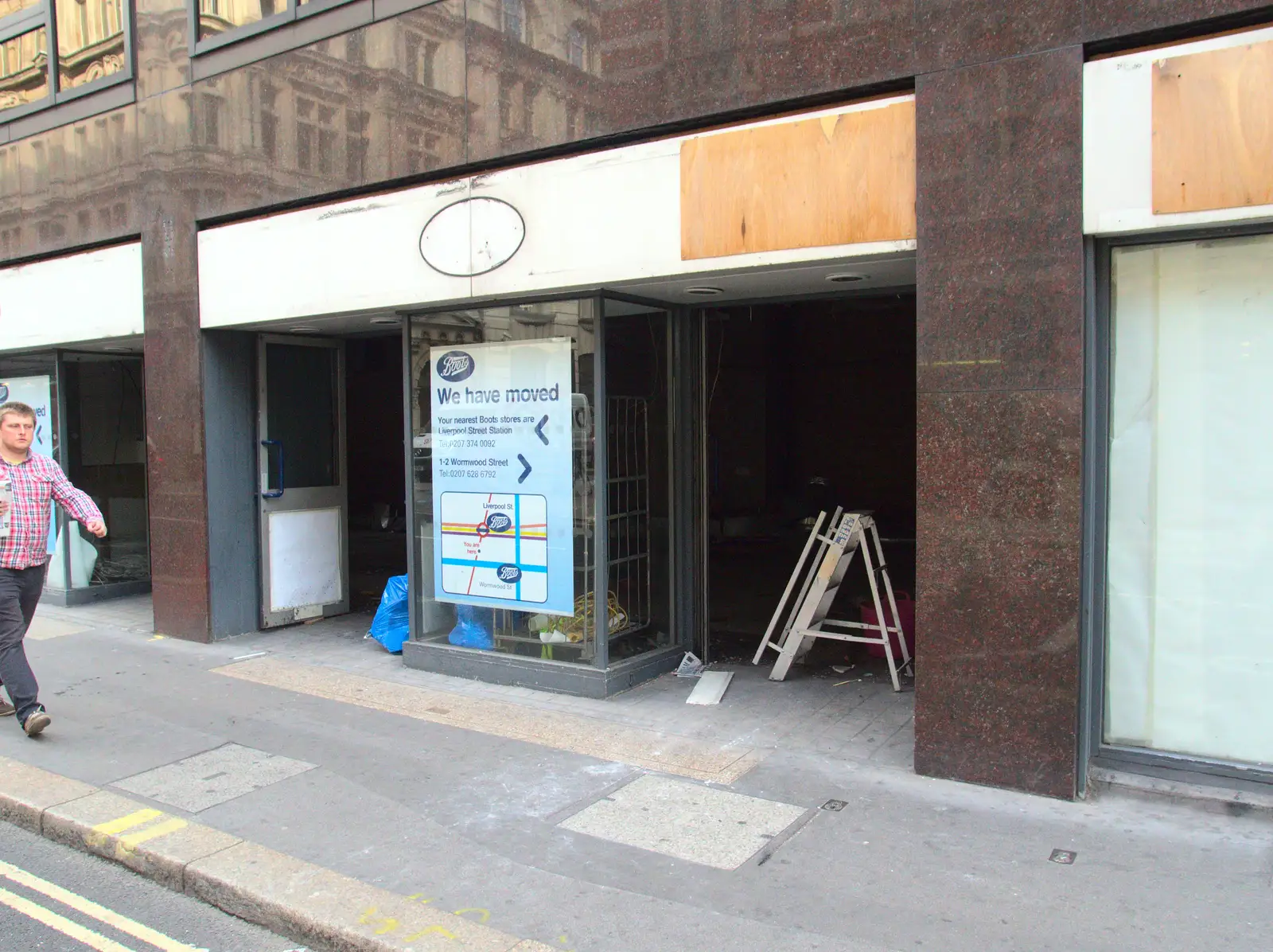 Boots the Chemist on Old Broad Street moves out, from New Railway and a Trip to Ikea, Ipswich and Thurrock - 19th September 2014