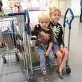 Harry and Fred on a trolley, New Railway and a Trip to Ikea, Ipswich and Thurrock - 19th September 2014