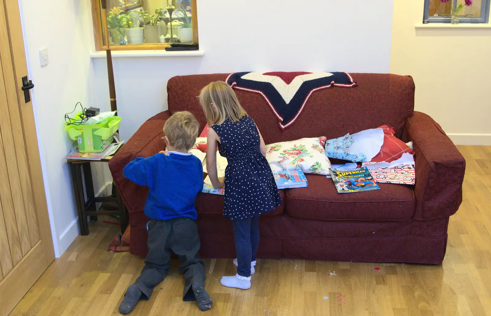 Soph the Roph helps Fred with birthday stuff, from Fred's Shop, Brome, Suffolk - 20th September 2014