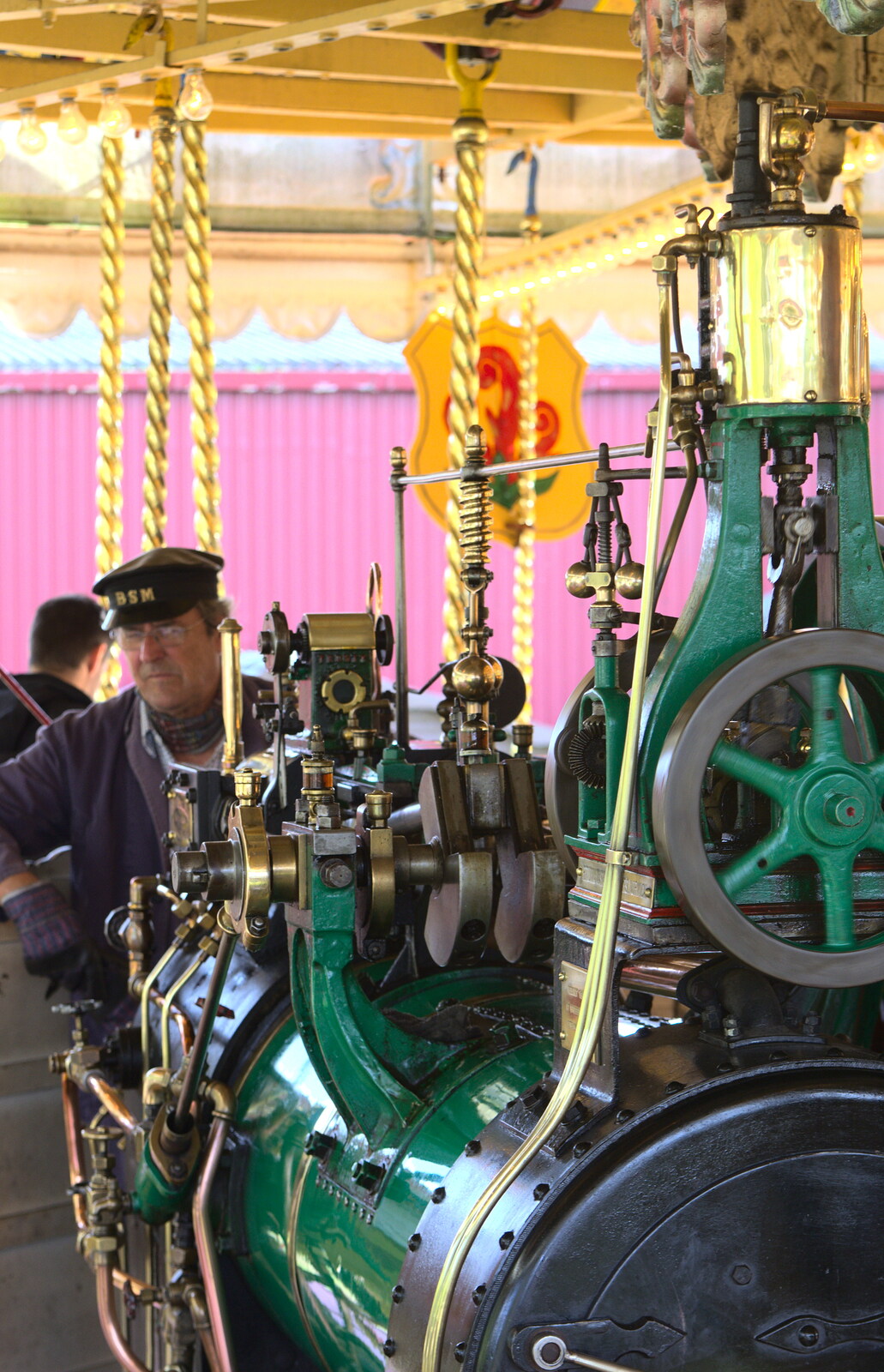 The carousel is under full steam power today from A Trip to Bressingham Steam Museum, Bressingham, Norfolk - 28th September 2014