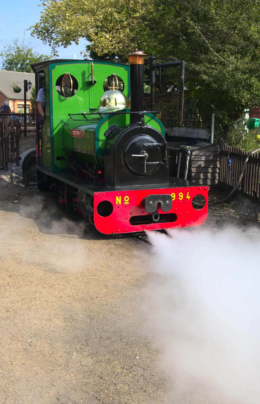 The George Sholto gets its steam on, from A Trip to Bressingham Steam Museum, Bressingham, Norfolk - 28th September 2014