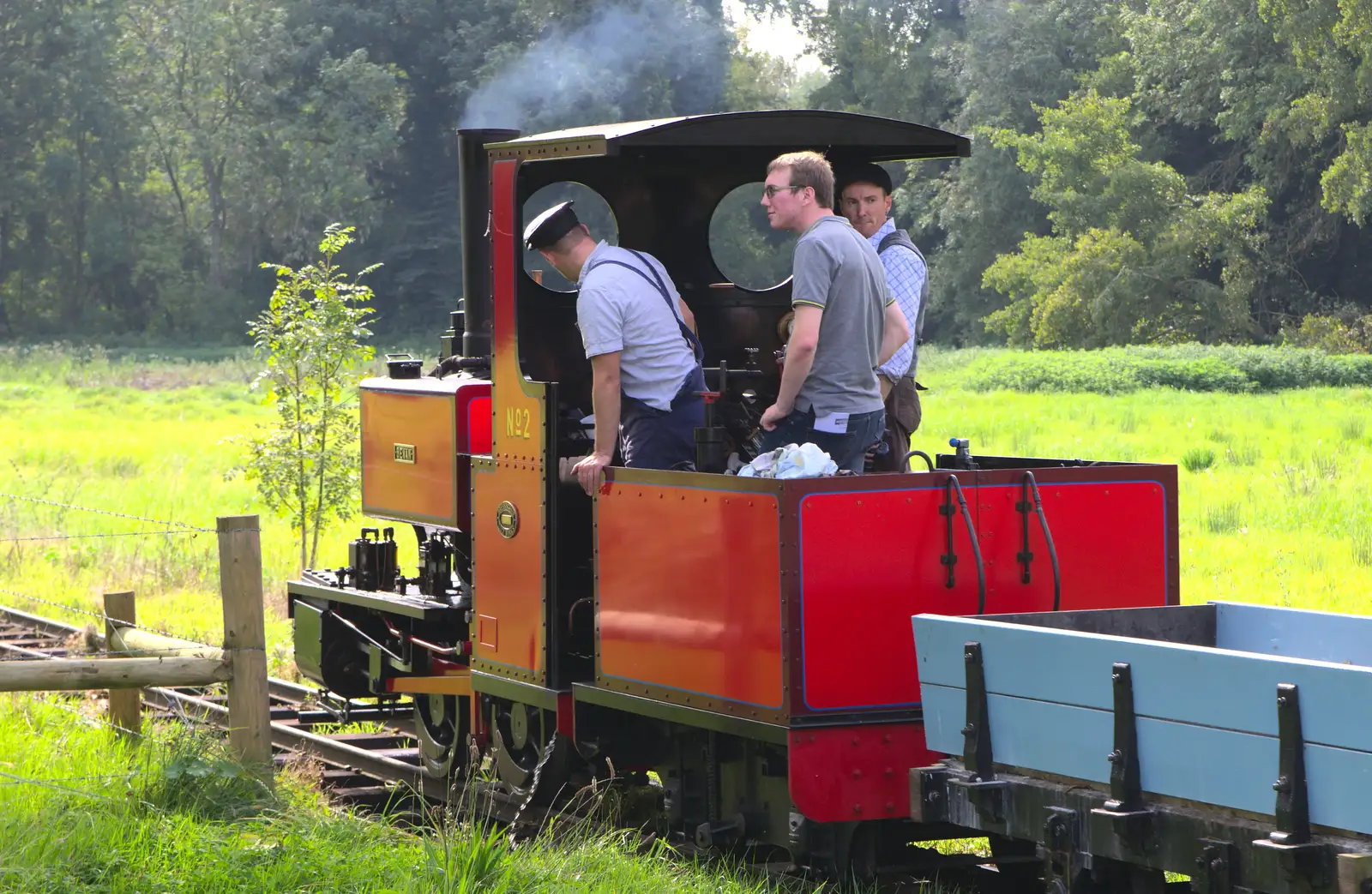 Bevan out in the fields, from A Trip to Bressingham Steam Museum, Bressingham, Norfolk - 28th September 2014