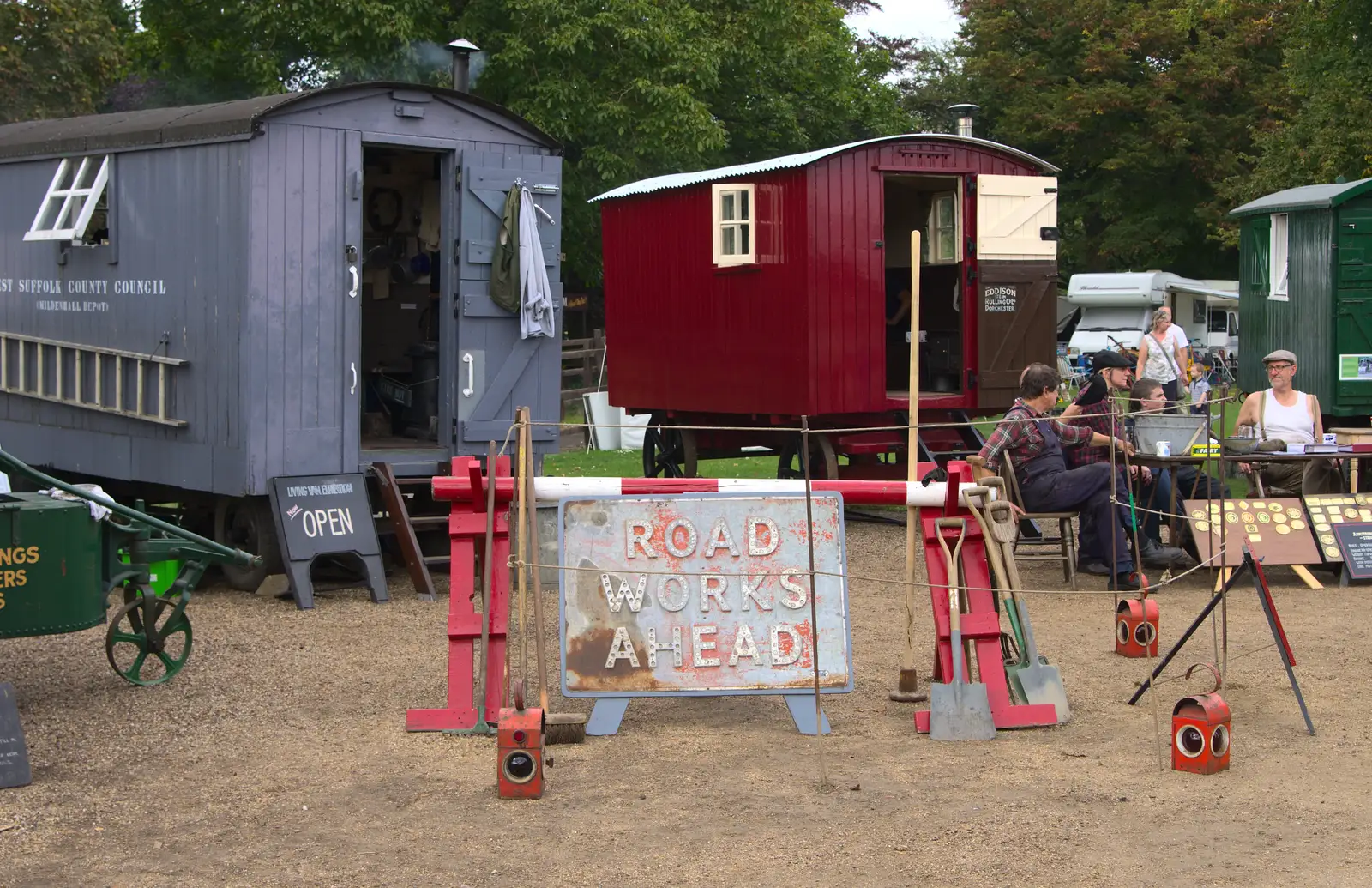 A re-enactment of council works vans, from A Trip to Bressingham Steam Museum, Bressingham, Norfolk - 28th September 2014