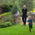 Fred runs ahead of Grandad in the gardens, A Trip to Bressingham Steam Museum, Bressingham, Norfolk - 28th September 2014