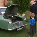 The boys look at old car, A Trip to Bressingham Steam Museum, Bressingham, Norfolk - 28th September 2014