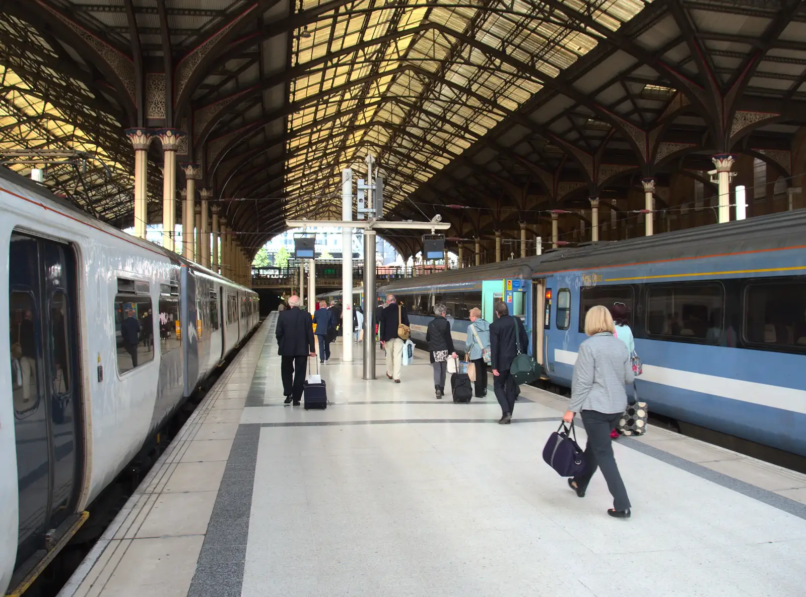 Platforms 9 and 8 at Liverpool Street, from A House Built of Wax and Diss Randomness, Southwark Street, London - 30th September 2014