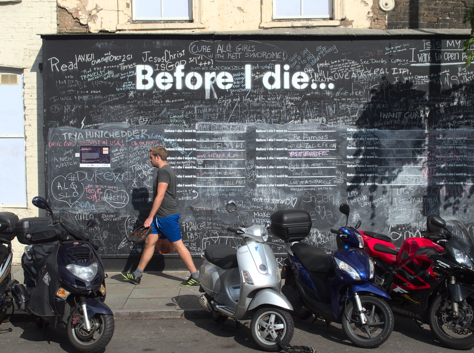 Amusing stuff on the Before I Die board  from A House Built of Wax and Diss Randomness, Southwark Street, London - 30th September 2014