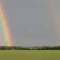 The double rainbow lands in the field out the back, On The Beach Again, Southwold, Suffolk - 12th October 2014