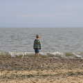 Fred considers the sea at Southwold, On The Beach Again, Southwold, Suffolk - 12th October 2014