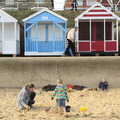 Isobel and the boys mess around under the prom, On The Beach Again, Southwold, Suffolk - 12th October 2014