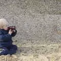 Harry has a drink, On The Beach Again, Southwold, Suffolk - 12th October 2014