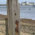 An old stump from a groyne stands in the sand, On The Beach Again, Southwold, Suffolk - 12th October 2014