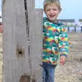 Fred peeps out, On The Beach Again, Southwold, Suffolk - 12th October 2014