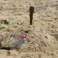 The boys' sand construction, On The Beach Again, Southwold, Suffolk - 12th October 2014