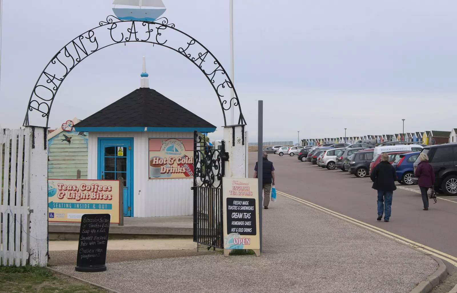 The Boating Café Lakes sign, from On The Beach Again, Southwold, Suffolk - 12th October 2014