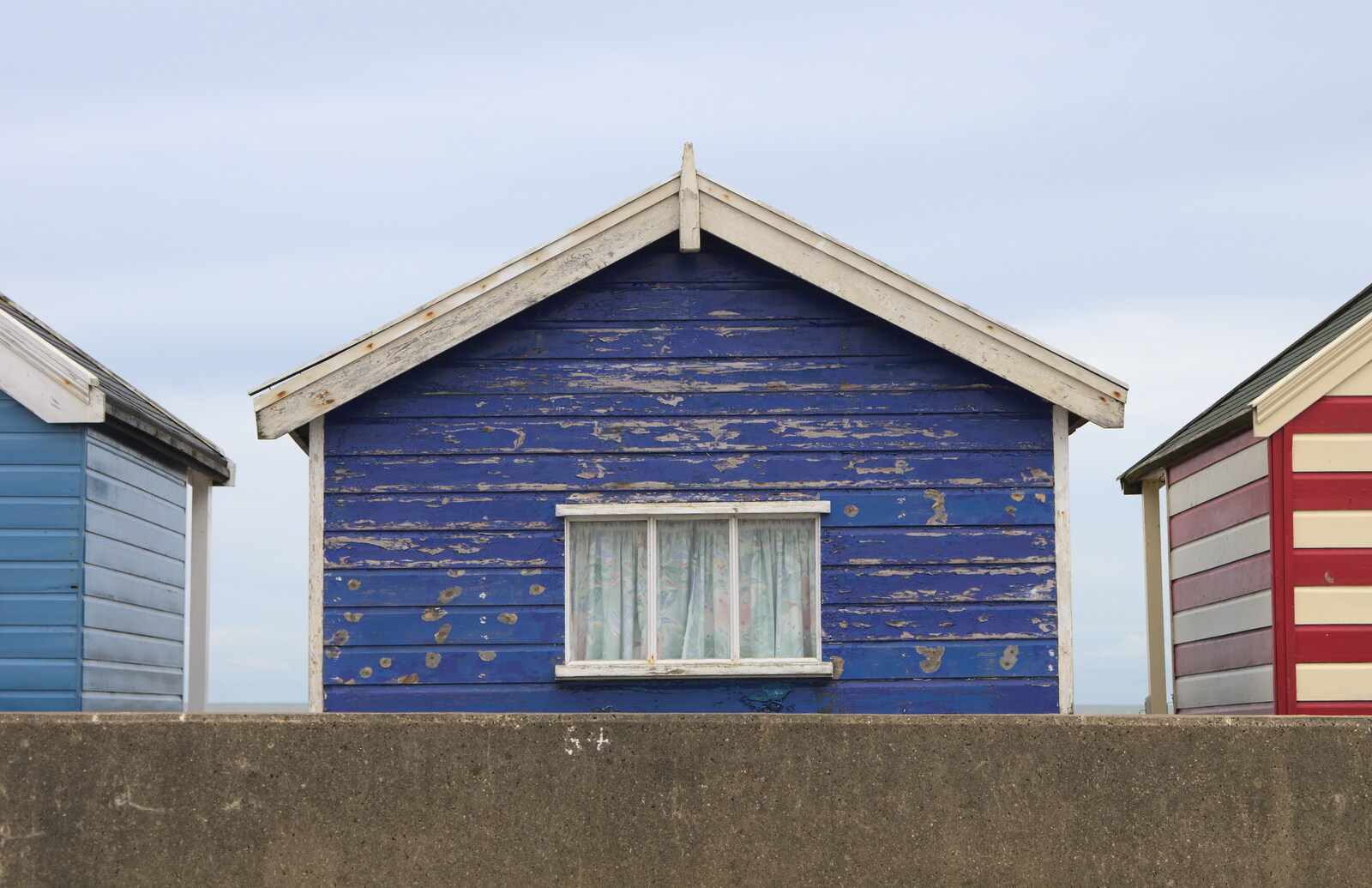 Weathered beach hut from On The Beach Again, Southwold, Suffolk - 12th October 2014