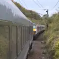 The delayed 08:47 rolls up to push us along, (Very) Long Train (Not) Running, Stowmarket, Suffolk - 21st October 2014