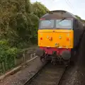 Class 57 57011 forms the second part of a pair, (Very) Long Train (Not) Running, Stowmarket, Suffolk - 21st October 2014