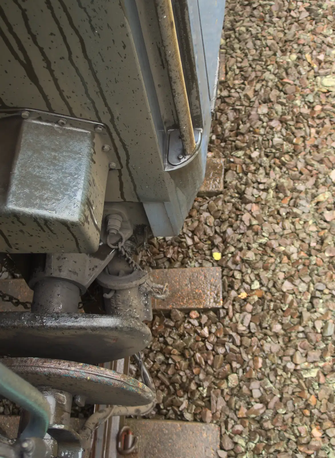 Water drips dow the carriages, from (Very) Long Train (Not) Running, Stowmarket, Suffolk - 21st October 2014