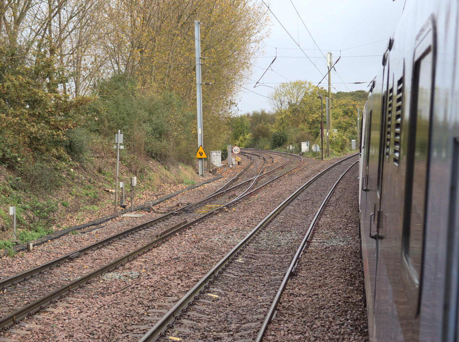 Haughley Junction off the mainline from (Very) Long Train (Not) Running, Stowmarket, Suffolk - 21st October 2014