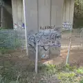 Stowmarket graffiti under the A14, (Very) Long Train (Not) Running, Stowmarket, Suffolk - 21st October 2014