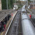 The platform at Stowmarket is filling up, (Very) Long Train (Not) Running, Stowmarket, Suffolk - 21st October 2014