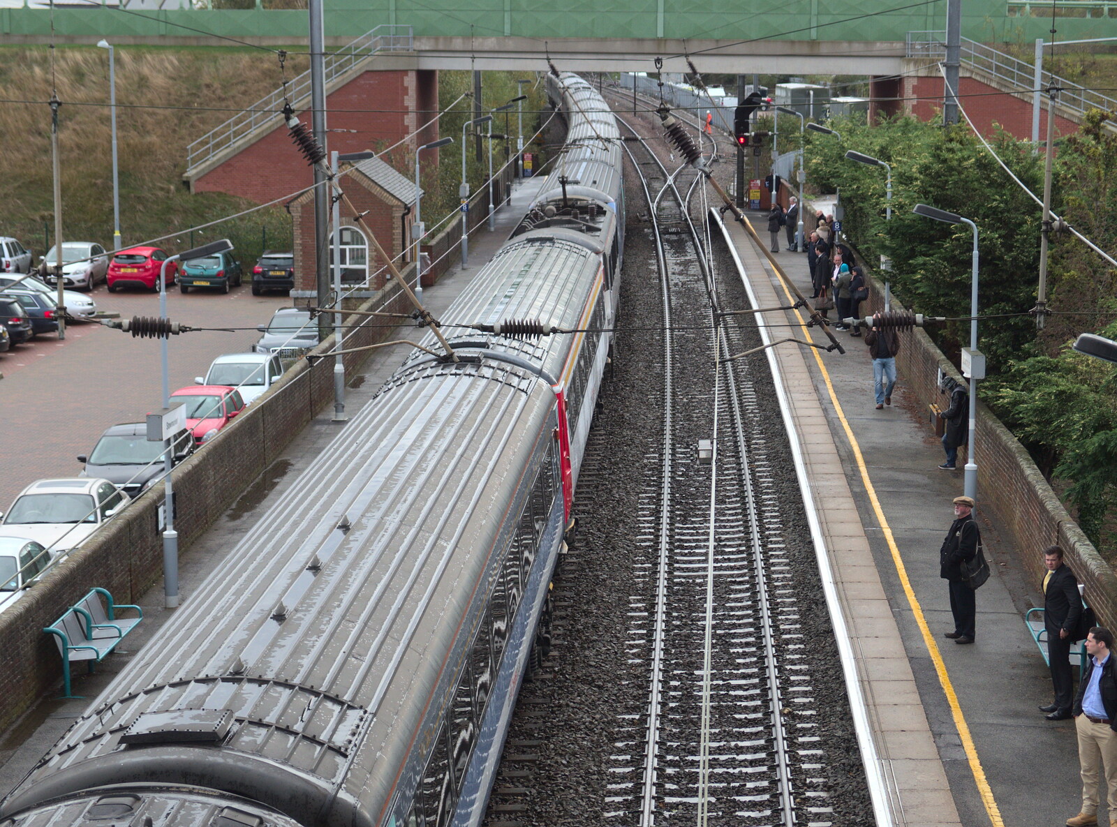 The massive train at Stowmarket from (Very) Long Train (Not) Running, Stowmarket, Suffolk - 21st October 2014
