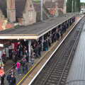 The crowded Platform 2 at Stowmarket, (Very) Long Train (Not) Running, Stowmarket, Suffolk - 21st October 2014