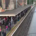 The crowded Platform 2 at Stowmarket, (Very) Long Train (Not) Running, Stowmarket, Suffolk - 21st October 2014