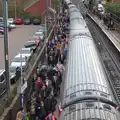 Another 500 people pile off the train, (Very) Long Train (Not) Running, Stowmarket, Suffolk - 21st October 2014