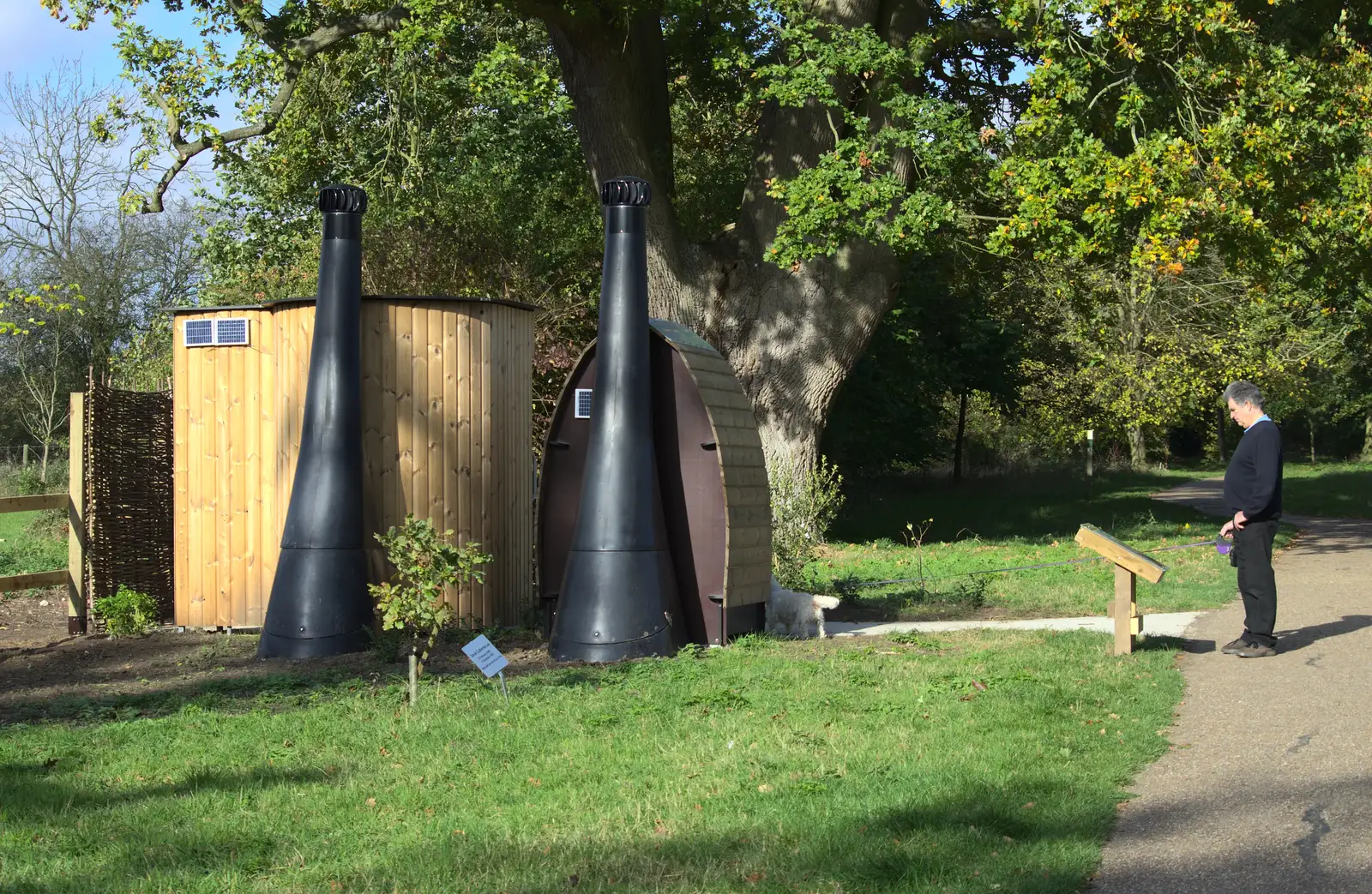 Thornham walks has got new composting bogs, from Another Walk around Thornham Estate, Suffolk - 27th October 2014