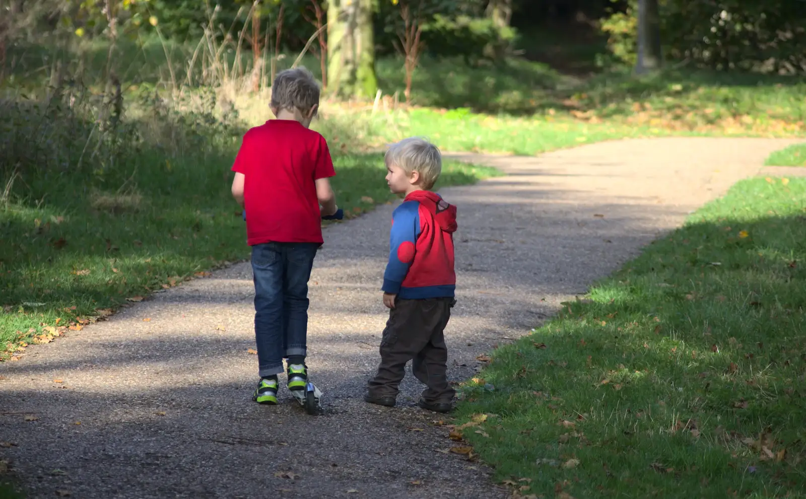 Fred and Harry, from Another Walk around Thornham Estate, Suffolk - 27th October 2014